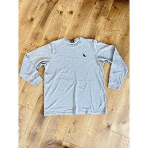 OVO OCTOBERS VERY OWN xxl Mens Owl Embroidered Long Sleeved Grey Shirt Top